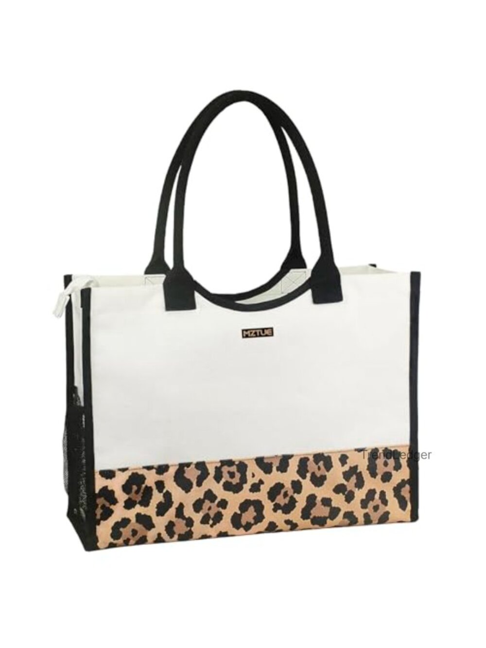 Large Canvas Tote Bag with Zipper & Pockets for Travel Gym Work